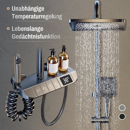 Intelligente drucksteigernde Thermostat-Brausegarnitur mit Digitalanzeige🔥♨️Konstante Temperatur macht das Baden zu einem Vergnügen