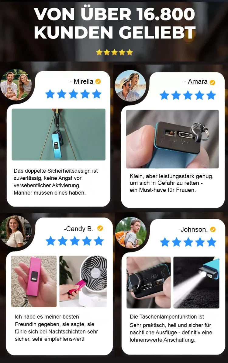 【Selbstverteidigungs-Gadget】Elektrischer Impuls-Lichtbogenstab