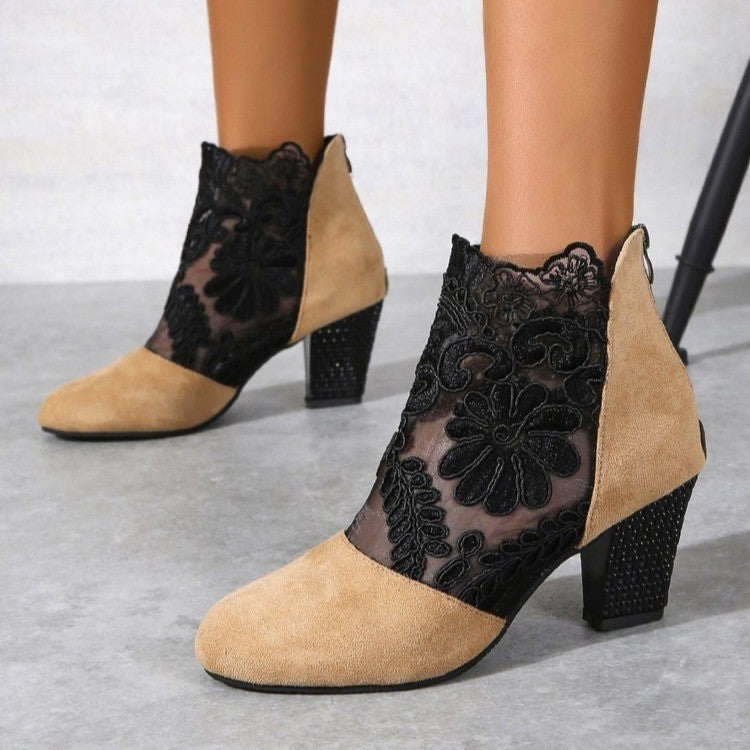 Elegante weiche Sohle Spitze Damen High Heels💖🌤️