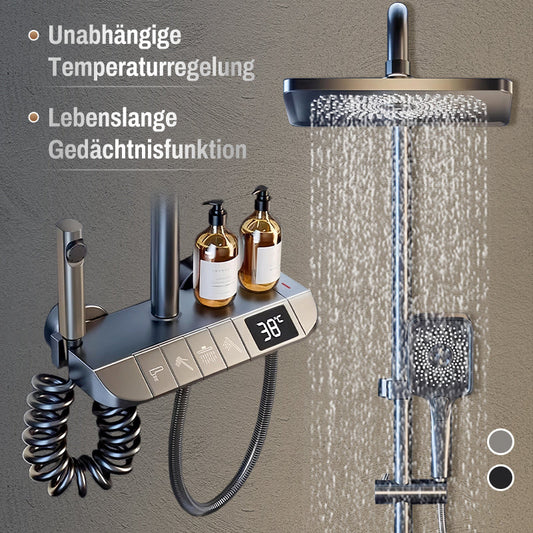 Intelligente drucksteigernde Thermostat-Brausegarnitur mit Digitalanzeige🔥♨️Konstante Temperatur macht das Baden zu einem Vergnügen
