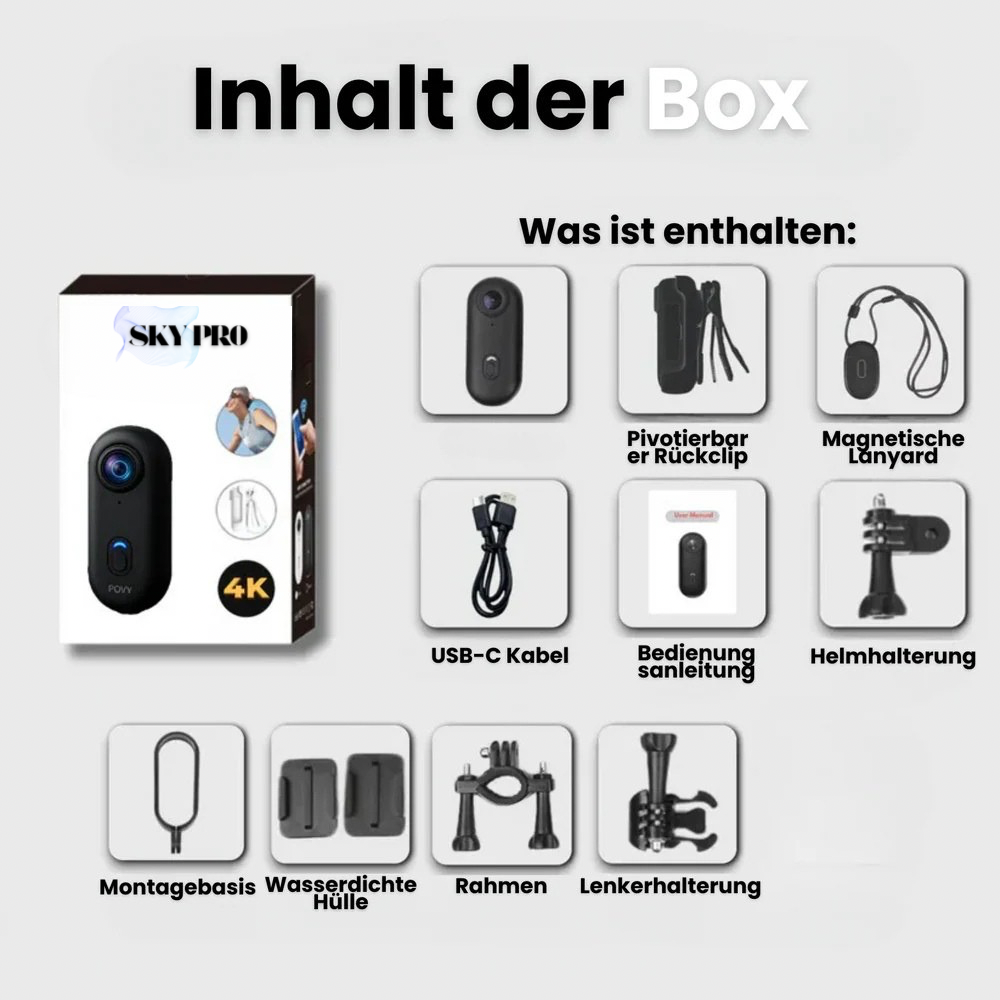 Sky Pro 4K Kamera – Erlebe deine Welt aus neuer Perspektive