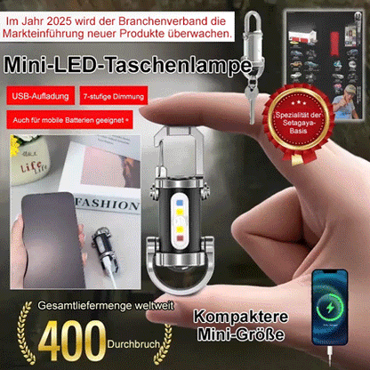 3-in-1 Notfallgerät – Taschenlampe, SOS-Lampe & Powerbank