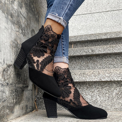 Elegante weiche Sohle Spitze Damen High Heels💖🌤️