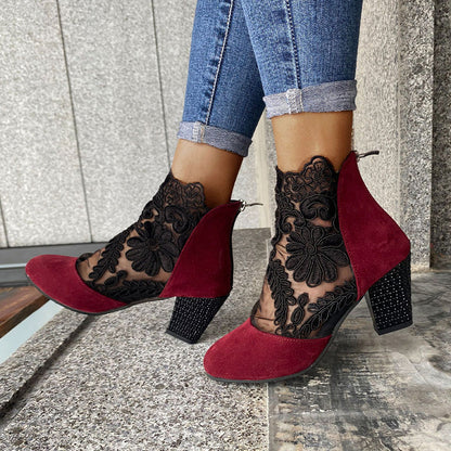Elegante weiche Sohle Spitze Damen High Heels💖🌤️