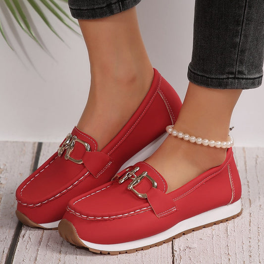 Damen Metallschnalle Casual Penny Loafers 🥰Klassisches Modedesign