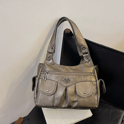 Damen-Tragetasche aus weichem Leder mit mehreren Taschen💗💗Extra großes Fassungsvermögen für all Ihre Habseligkeiten